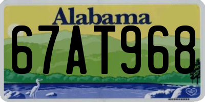 AL license plate 67AT968