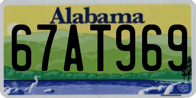 AL license plate 67AT969