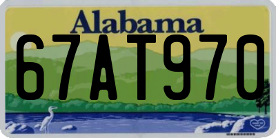 AL license plate 67AT970