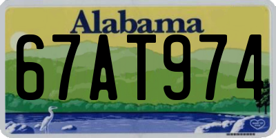 AL license plate 67AT974