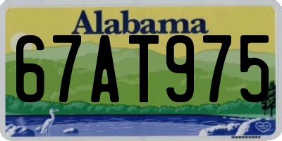 AL license plate 67AT975