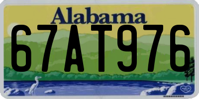 AL license plate 67AT976
