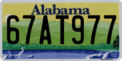 AL license plate 67AT977