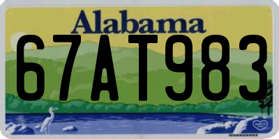 AL license plate 67AT983