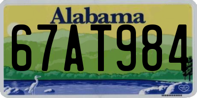 AL license plate 67AT984