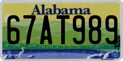 AL license plate 67AT989