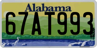 AL license plate 67AT993