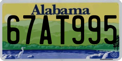 AL license plate 67AT995