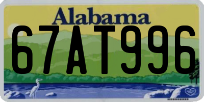 AL license plate 67AT996