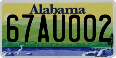 AL license plate 67AU002