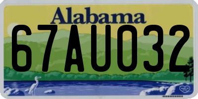 AL license plate 67AU032