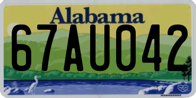 AL license plate 67AU042