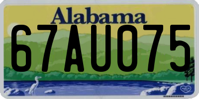 AL license plate 67AU075