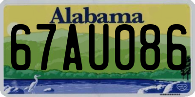 AL license plate 67AU086