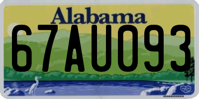 AL license plate 67AU093