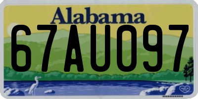 AL license plate 67AU097