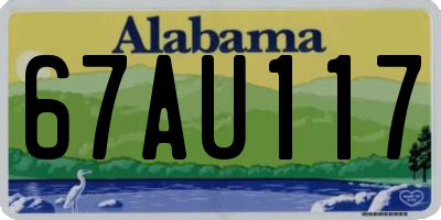 AL license plate 67AU117
