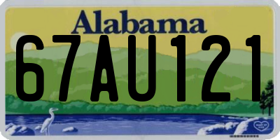 AL license plate 67AU121