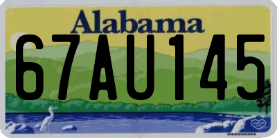 AL license plate 67AU145