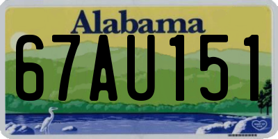 AL license plate 67AU151