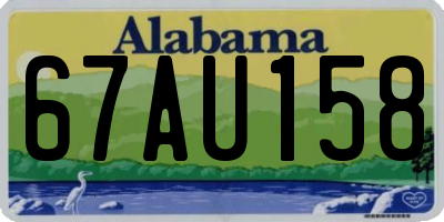 AL license plate 67AU158