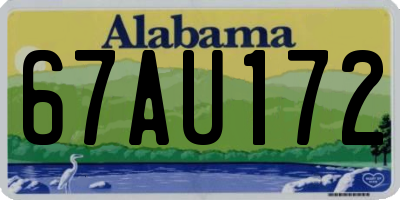 AL license plate 67AU172