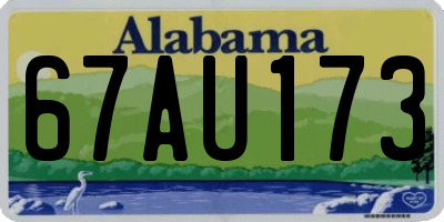AL license plate 67AU173