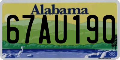 AL license plate 67AU190