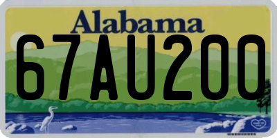 AL license plate 67AU200