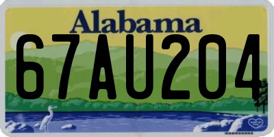 AL license plate 67AU204