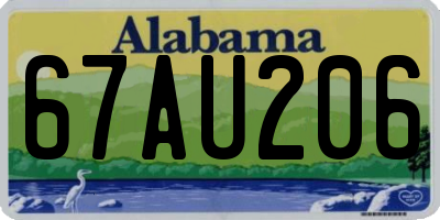 AL license plate 67AU206