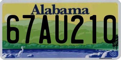 AL license plate 67AU210