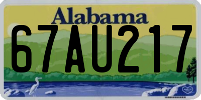 AL license plate 67AU217