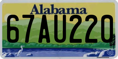 AL license plate 67AU220