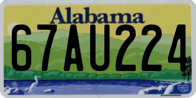 AL license plate 67AU224