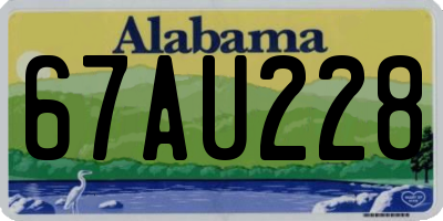 AL license plate 67AU228