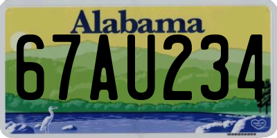 AL license plate 67AU234