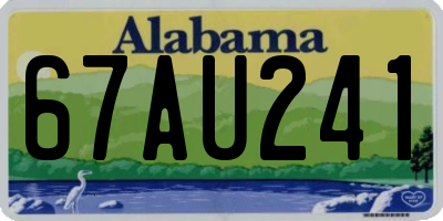 AL license plate 67AU241