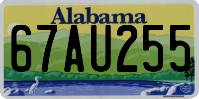 AL license plate 67AU255