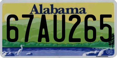 AL license plate 67AU265