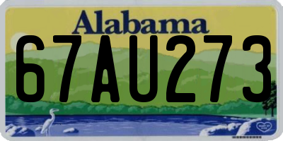AL license plate 67AU273
