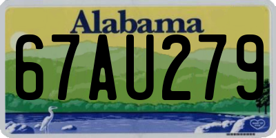 AL license plate 67AU279