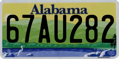 AL license plate 67AU282