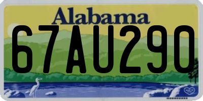 AL license plate 67AU290