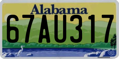 AL license plate 67AU317