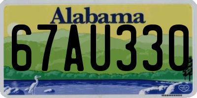 AL license plate 67AU330