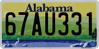 AL license plate 67AU331