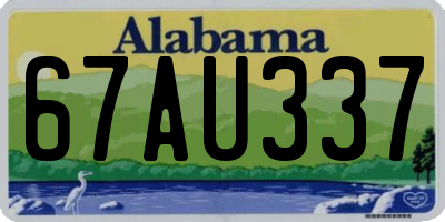 AL license plate 67AU337