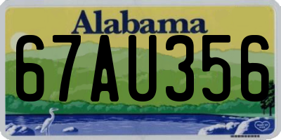 AL license plate 67AU356