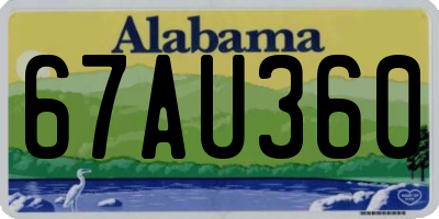 AL license plate 67AU360